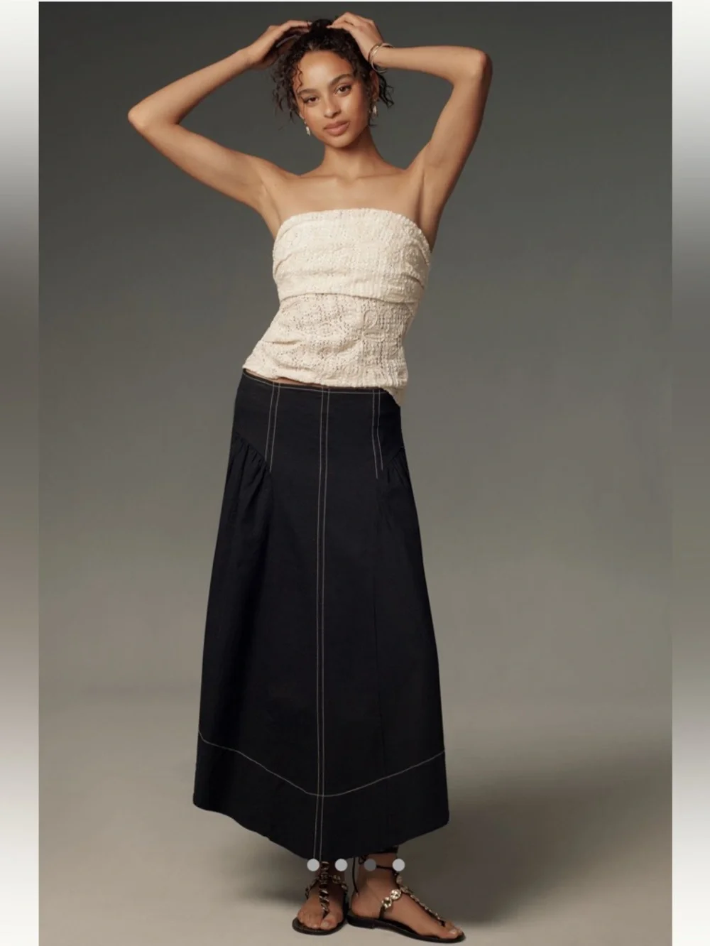 Anthropologie NWT Sarah Hann Juliana Lace Tube Zipper Top size XL. - Picture 5 of 14